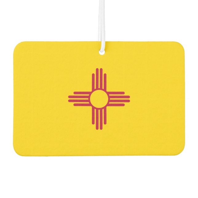 New Mexico Flag Car Air Freshener (Front)