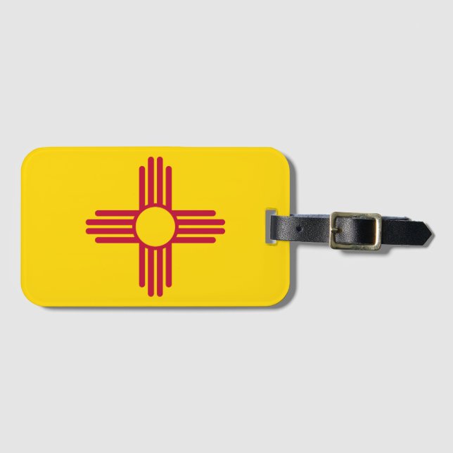 New Mexico Flag Luggage Tag (Front Horizontal)