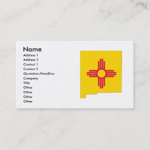 New Mexico Flag Map Business Card