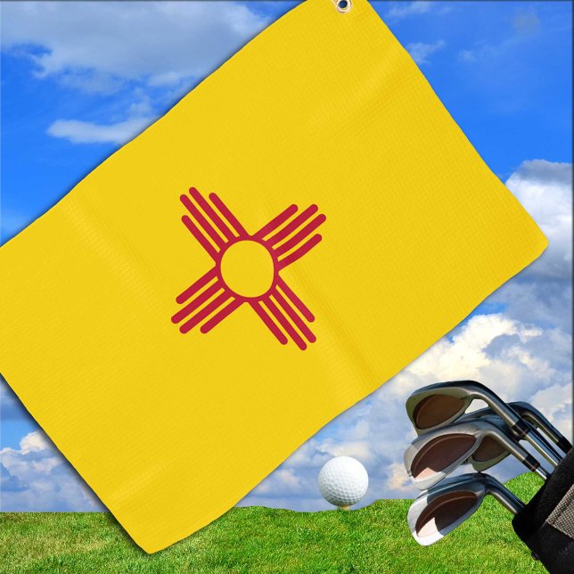 New Mexico Flag & New Mexico State USA golf /sport Golf Towel (Creator Uploaded)