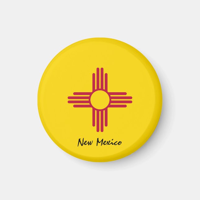 New Mexico flag & New Mexico, USA holiday/sports Magnet (Front)