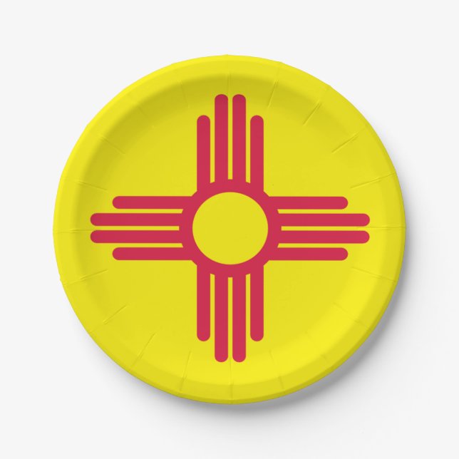 New Mexico flag Paper Plate (Front)