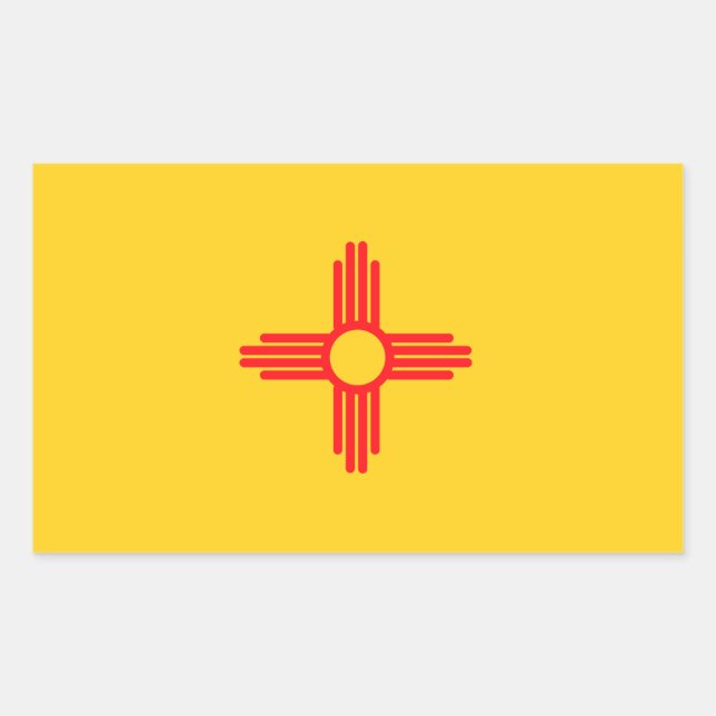 New Mexico Flag Rectangular Sticker (Front)