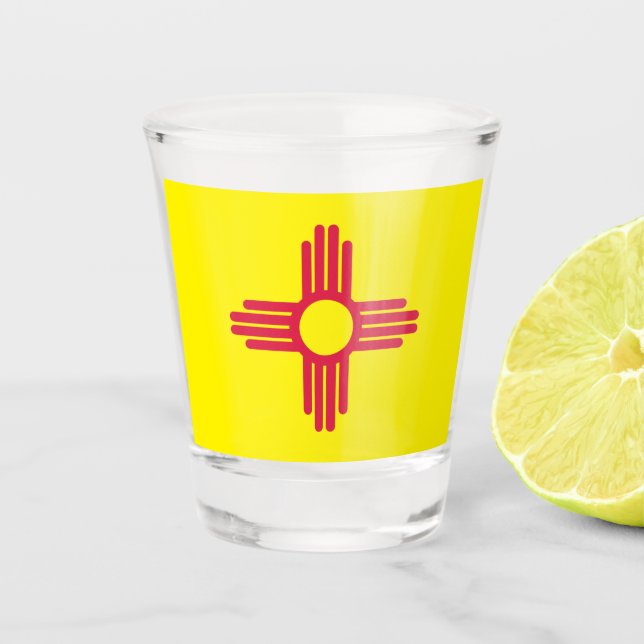 New Mexico flag   Shot Glass (Front)