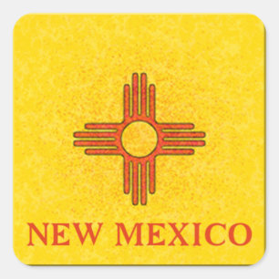 NEW MEXICO FLAG SQUARE STICKER