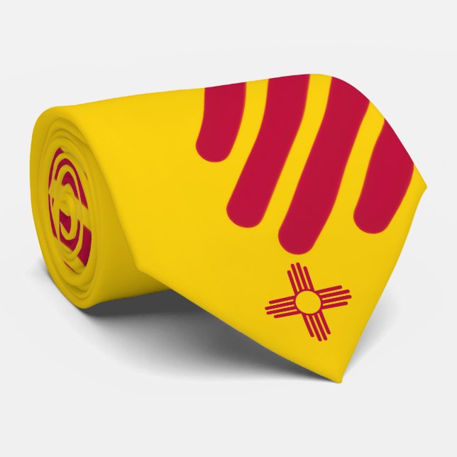 New Mexico Flag themed Tie (Rolled)