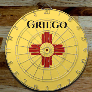 New Mexico flag with Zia symbol Dartboard