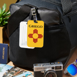 New Mexico flag with Zia symbol Luggage Tag