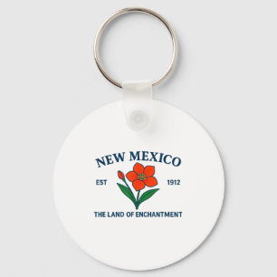 New Mexico Flower Key Ring