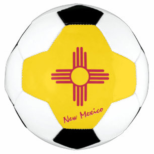 New Mexico Football & Mexican Flag / USA Sport Soccer Ball