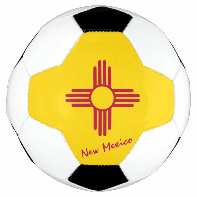 New Mexico Football & Mexican Flag / USA Sport Soccer Ball (Front)
