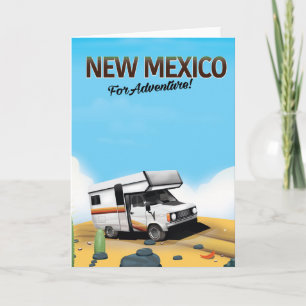 New Mexico "For Adventure" Travel poster Holiday Card