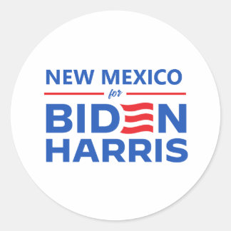 New Mexico for Biden Harris Classic Round Sticker