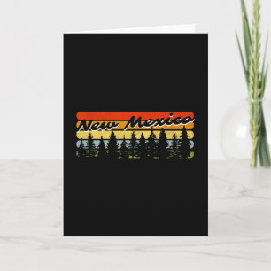 New Mexico Forest Sunset Trees Cabin Theme Souveni Card