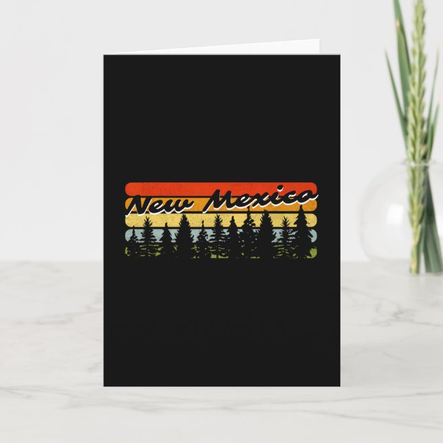 New Mexico Forest Sunset Trees Cabin Theme Souveni Card (Front)