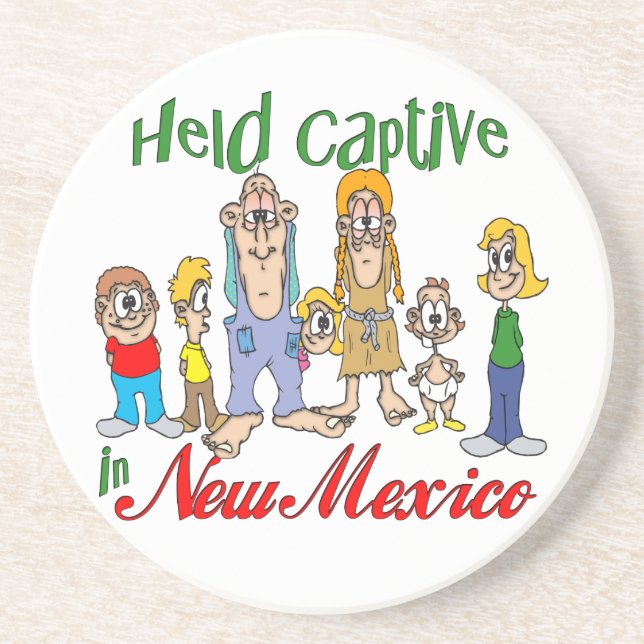 New Mexico Funny Trailer Park Sandstone Coaster (Front)