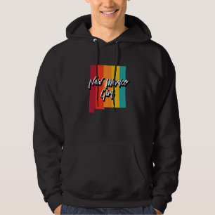 New Mexico Girl Home State Retro 70s Stripes Us St Hoodie