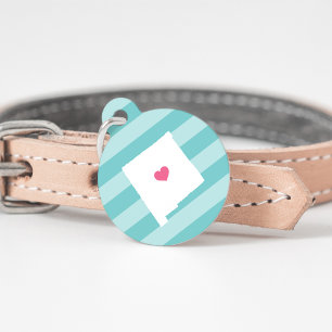 New Mexico Heart Pet Tag
