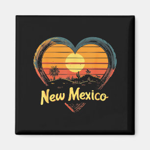 New Mexico -heart Vintage Love Women Kids Retro Gr Magnet