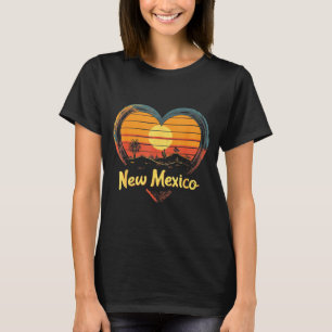 New Mexico -heart Vintage Love Women Kids Retro Gr T-Shirt