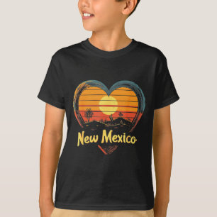 New Mexico -heart Vintage Love Women Kids Retro Gr T-Shirt