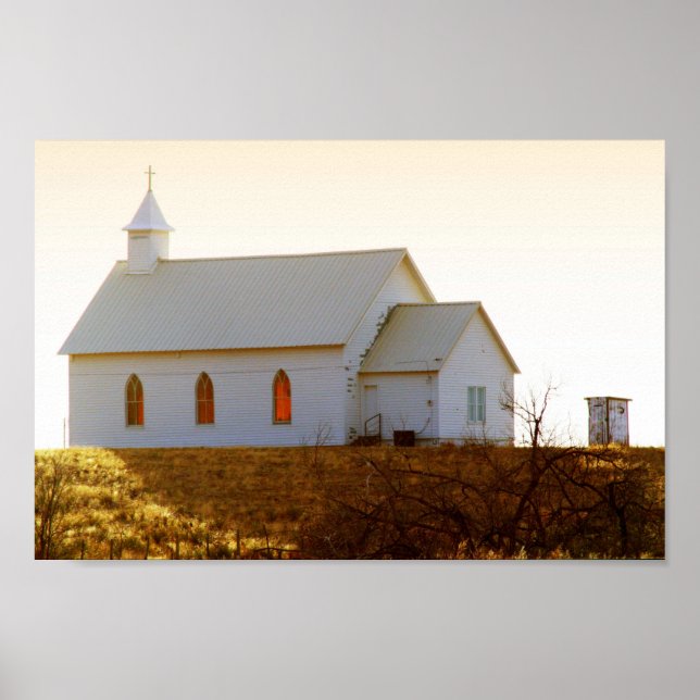 New Mexico Hillside Church Poster (Front)