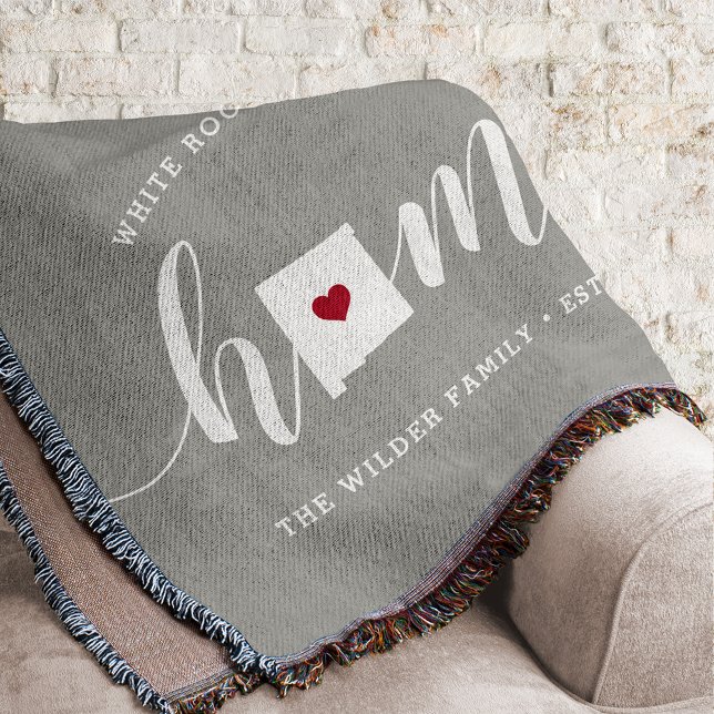New Mexico Home State Personalised Throw Blanket (Creator Uploaded)