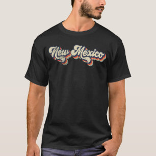 New Mexico Home State USA 70s Vintage Retro Distre T-Shirt