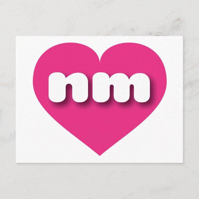 New Mexico hot pink heart - I love nm Postcard (Front)