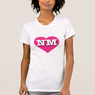 New Mexico Hot Pink Heart - I love NM T-Shirt