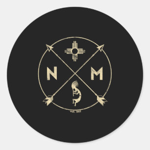 New Mexico Kokopelli Classic Round Sticker