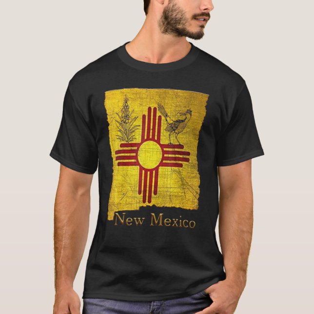 New Mexico Land Of Enchantment Roadrunner Yucca Sa T-Shirt (Front)