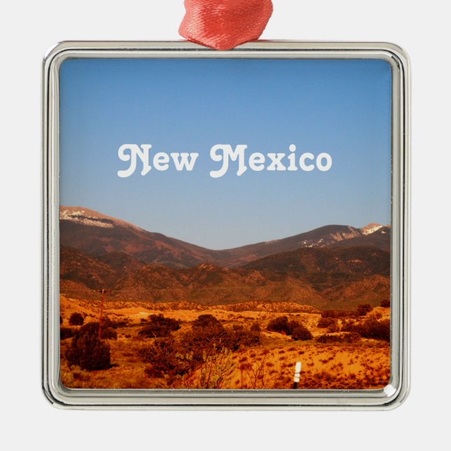 New Mexico Landscape Metal Tree Decoration (Front)
