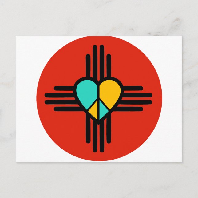 New Mexico, Love, Peace Postcard (Front)