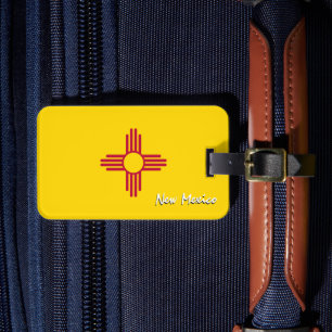 New Mexico Luggage Tags, patriotic New Mexico Flag Luggage Tag