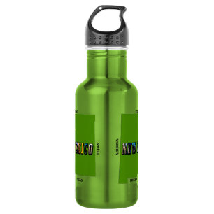 New Mexico Map Outline Photo Text 532 Ml Water Bottle
