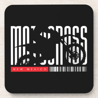 New Mexico Motocross Motorcycle Silhouette Coaster