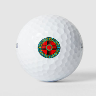 New Mexico Native American Zia Symbol Golf Balls