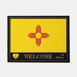 New Mexico & New Mexico Flag house mat /sports USA