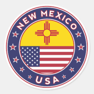 New Mexico, New Mexico sticker, phone case Classic Round Sticker