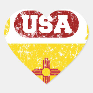 NEW MEXICO PERFECT TOGETHER DISTRESSED PRODUCTS HEART STICKER
