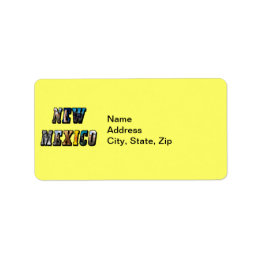 New Mexico Picture Text Label