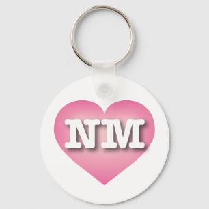 New Mexico Pink Fade Heart - Big Love Key Ring