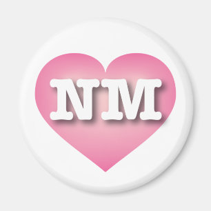 New Mexico Pink Fade Heart - I love NM Magnet