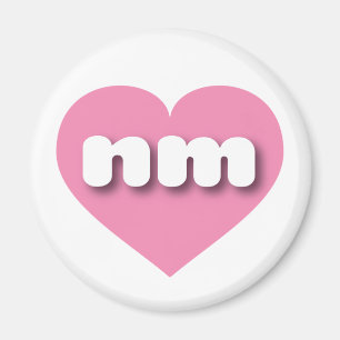 New Mexico pink heart - I love nm Magnet