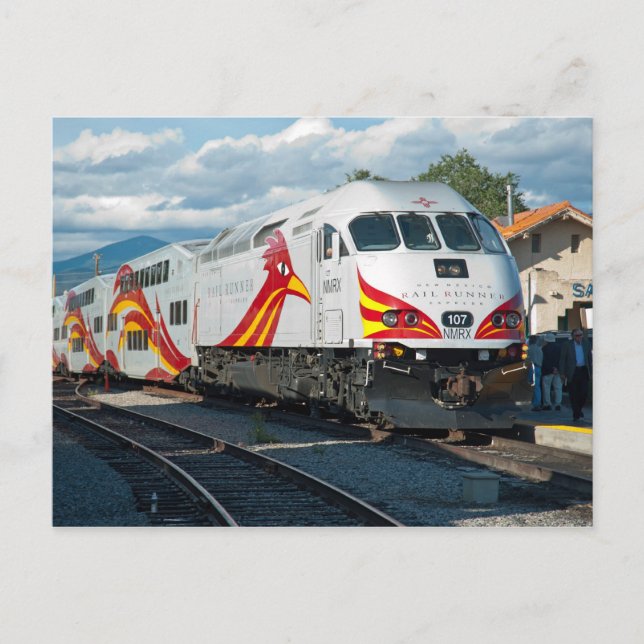 New Mexico Rail Runner Express at Santa Fe Postcard (Front)