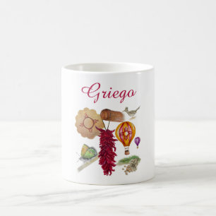 New Mexico Red Chile Pinõn Zia Hot Air Balloon Coffee Mug