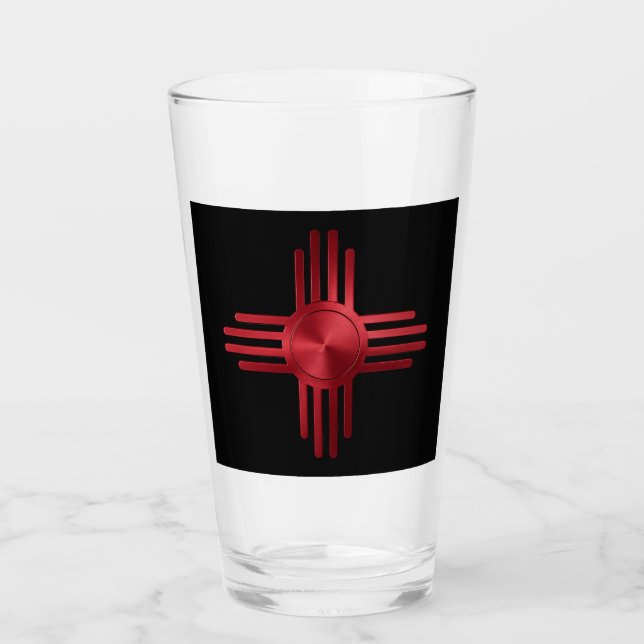 New Mexico Red  Glass (Front)