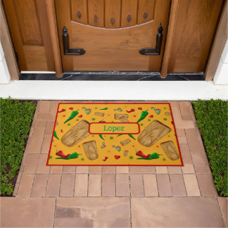 New Mexico Red & Green chile Tamales Zia Nopales Doormat