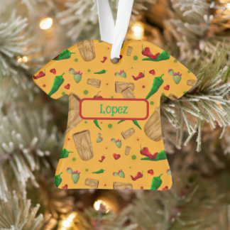 New Mexico Red & Green chile Tamales Zia Nopales Ornament